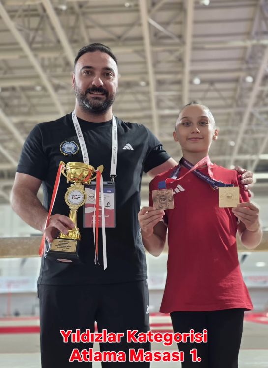 Antalya'da Düzenlenen Artistik Cimnastik Yıldızlar Kategorisi Alet Finallerinde Sporcumuz Armin HÜYÜKTEPE Atlama Masası Aletinde Türkiye Şampiyonu Oldu.